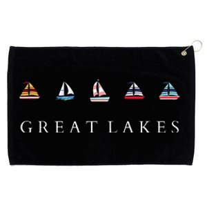 Great Lakes Sailing Americana Lake Michigan Lake Superior Grommeted Golf Towel