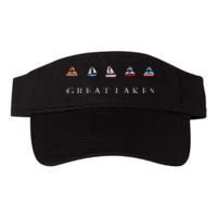 Great Lakes Sailing Americana Lake Michigan Lake Superior Valucap Bio-Washed Visor