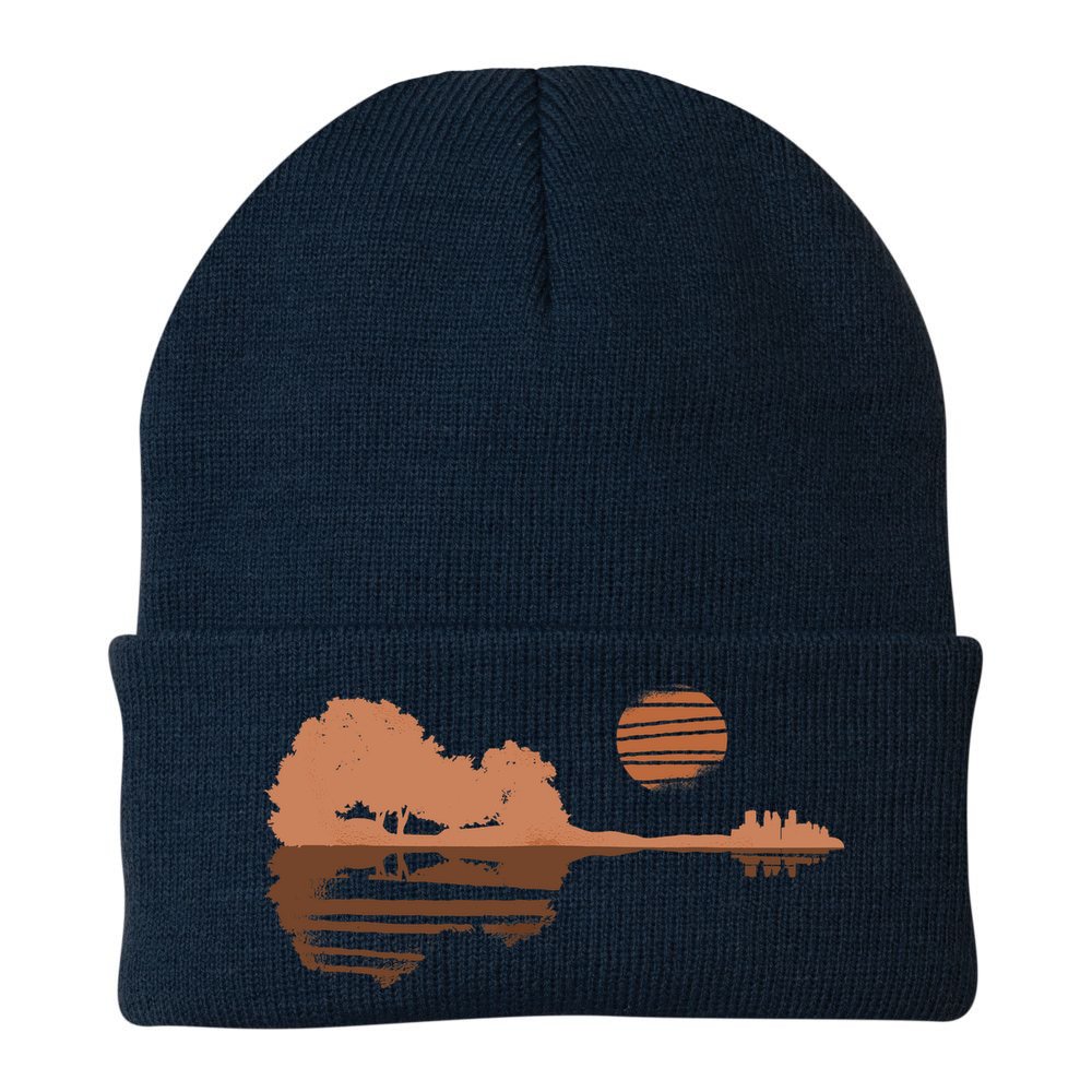 Guitar Lake Shadow Black History BLM Musician Guitarist Beanie