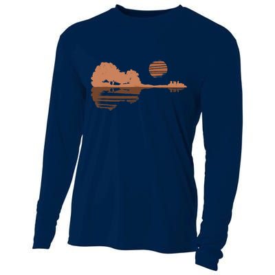 Guitar Lake Shadow Black History BLM Musician Guitarist Cooling Performance Long Sleeve Crew