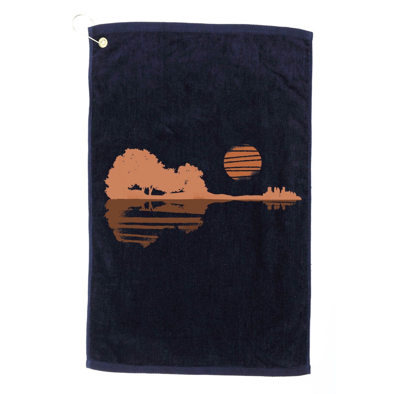 Guitar Lake Shadow Black History BLM Musician Guitarist Golf Towel