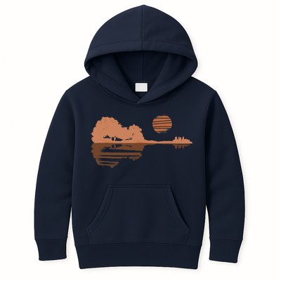 Guitar Lake Shadow Black History BLM Musician Guitarist Kids Hoodie