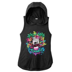 Get Loaded Summer Tea Junkie Ice Tea Dye Summer Vibes Gift Ladies PosiCharge Tri-Blend Wicking Draft Hoodie Tank