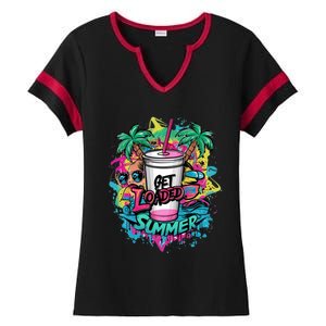 Get Loaded Summer Tea Junkie Ice Tea Dye Summer Vibes Gift Ladies Halftime Notch Neck Tee