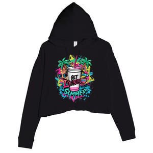 Get Loaded Summer Tea Junkie Ice Tea Dye Summer Vibes Gift Crop Fleece Hoodie