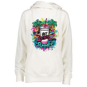 Get Loaded Summer Tea Junkie Ice Tea Dye Summer Vibes Gift Womens Funnel Neck Pullover Hood