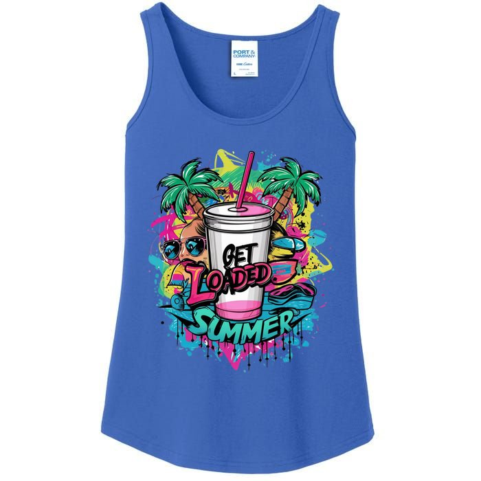 Get Loaded Summer Tea Junkie Ice Tea Dye Summer Vibes Gift Ladies Essential Tank