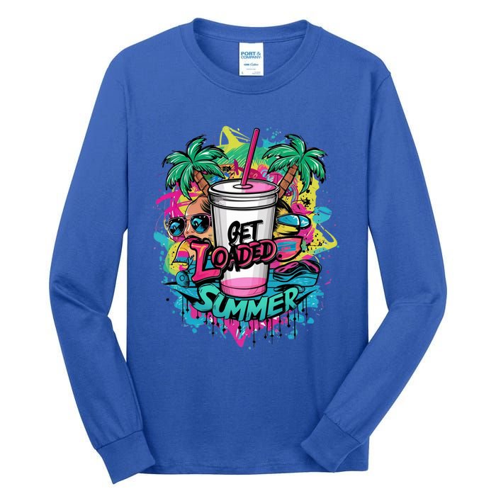 Get Loaded Summer Tea Junkie Ice Tea Dye Summer Vibes Gift Tall Long Sleeve T-Shirt