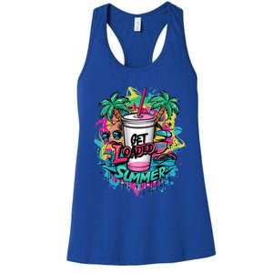 Get Loaded Summer Tea Junkie Ice Tea Dye Summer Vibes Gift Women's Racerback Tank