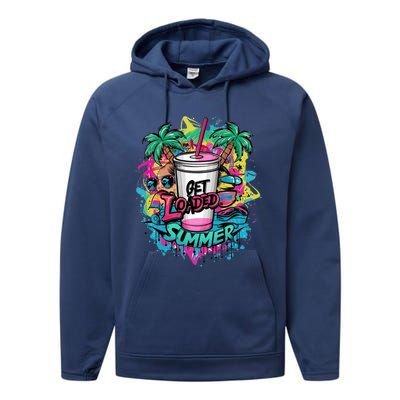 Get Loaded Summer Tea Junkie Ice Tea Dye Summer Vibes Gift Performance Fleece Hoodie