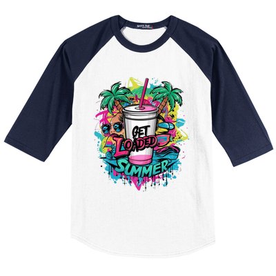 Get Loaded Summer Tea Junkie Ice Tea Dye Summer Vibes Gift Baseball Sleeve Shirt