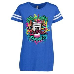 Get Loaded Summer Tea Junkie Ice Tea Dye Summer Vibes Gift Enza Ladies Jersey Football T-Shirt