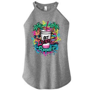 Get Loaded Summer Tea Junkie Ice Tea Dye Summer Vibes Gift Women's Perfect Tri Rocker Tank