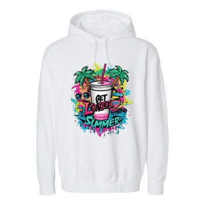 Get Loaded Summer Tea Junkie Ice Tea Dye Summer Vibes Gift Garment-Dyed Fleece Hoodie