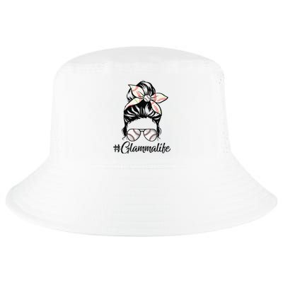 Glamma Life Softball Baseball Mother's Day Messy Bun Cool Comfort Performance Bucket Hat