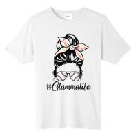 Glamma Life Softball Baseball Mother's Day Messy Bun Tall Fusion ChromaSoft Performance T-Shirt