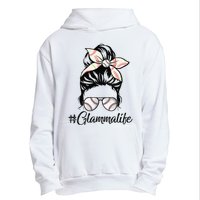 Glamma Life Softball Baseball Mother's Day Messy Bun Urban Pullover Hoodie