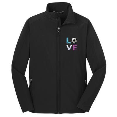 Girl Love Soccer Best Fun Birthday Gift Core Soft Shell Jacket