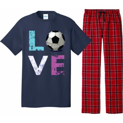 Girl Love Soccer Best Fun Birthday Gift Pajama Set