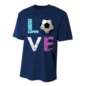 Girl Love Soccer Best Fun Birthday Gift Performance Sprint T-Shirt