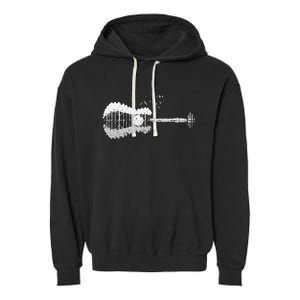 Guitar Lake Shadow Love Guitar Musician Garment-Dyed Fleece Hoodie