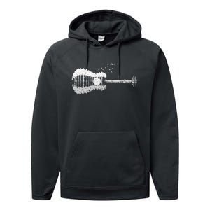 Guitar Lake Shadow Love Guitar Musician Performance Fleece Hoodie