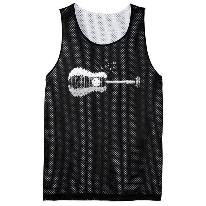 Guitar Lake Shadow Love Guitar Musician Mesh Reversible Basketball Jersey Tank