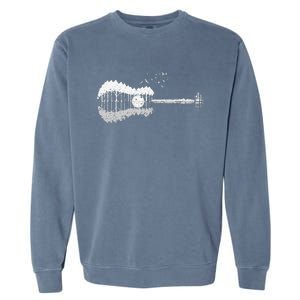 Guitar Lake Shadow Love Guitar Musician Garment-Dyed Sweatshirt