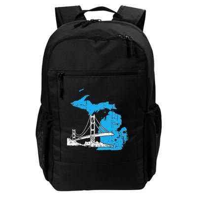 Great Lakes Shaped  Summer Michigan Mackinac Bridge Backpack