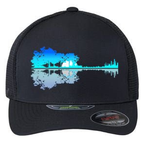 Guitar Lake Shadow Love Guitar Musician Flexfit Unipanel Trucker Cap