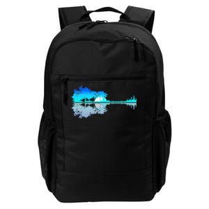 Guitar Lake Shadow Love Guitar Musician Daily Commute Backpack