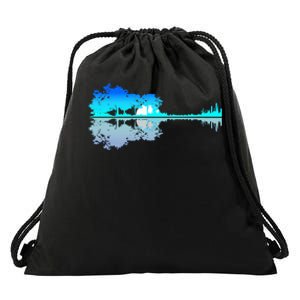 Guitar Lake Shadow Love Guitar Musician Drawstring Bag