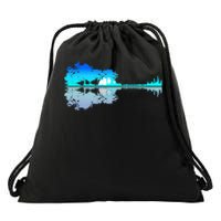 Guitar Lake Shadow Love Guitar Musician Drawstring Bag