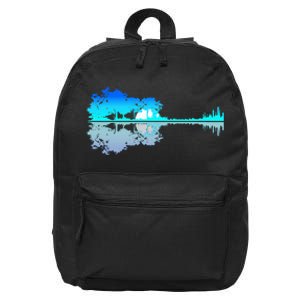 Guitar Lake Shadow Love Guitar Musician 16 in Basic Backpack