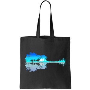 Guitar Lake Shadow Love Guitar Musician Tote Bag