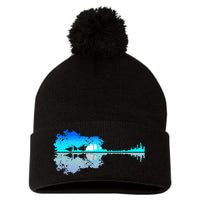 Guitar Lake Shadow Love Guitar Musician Pom Pom 12in Knit Beanie