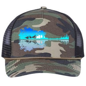 Guitar Lake Shadow Love Guitar Musician Retro Rope Trucker Hat Cap