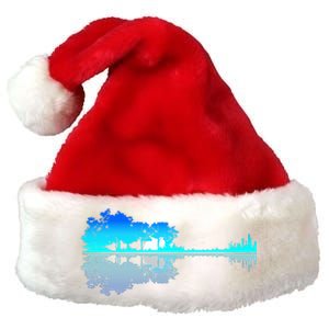 Guitar Lake Shadow Love Guitar Musician Premium Christmas Santa Hat