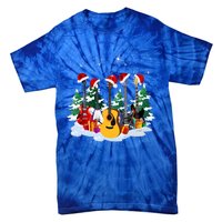 Guitar Lover Santa Hat Christmas Tree Funny Music Loves Xmas Funny Gift Tie-Dye T-Shirt