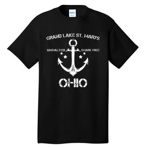 Grand Lake St. Marys Ohio Funny Fishing Camping Tall T-Shirt