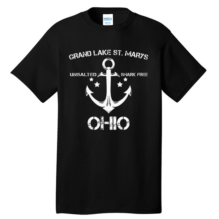 Grand Lake St. Marys Ohio Funny Fishing Camping Tall T-Shirt