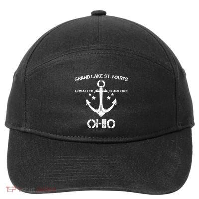 Grand Lake St. Marys Ohio Funny Fishing Camping 7-Panel Snapback Hat