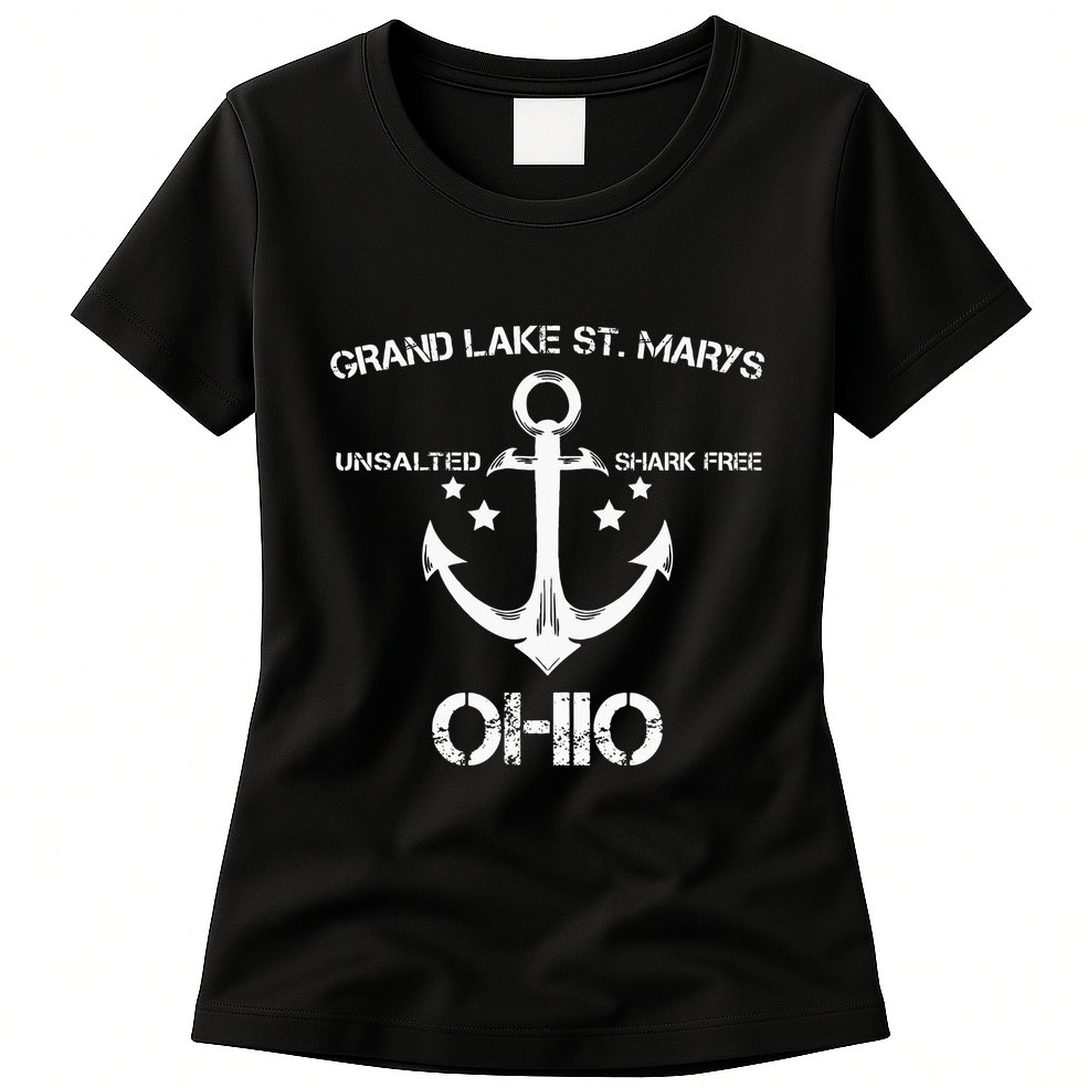 Grand Lake St. Marys Ohio Funny Fishing Camping Womens T-Shirt
