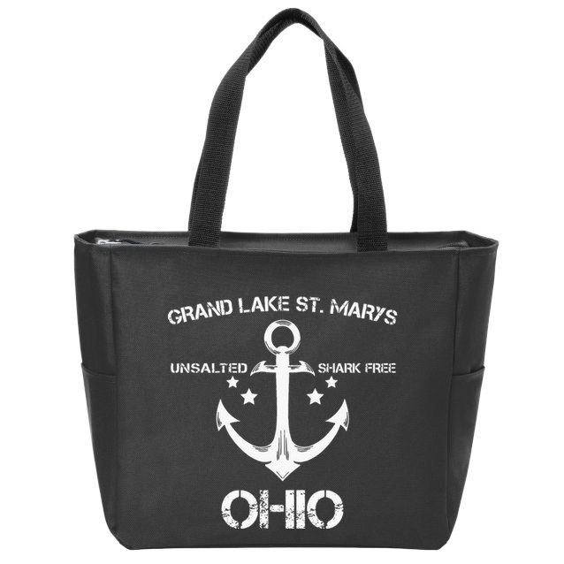 Grand Lake St. Marys Ohio Funny Fishing Camping Zip Tote Bag