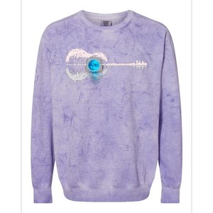 Guitar Lake Shadow Love Guitar Musician Colorblast Crewneck Sweatshirt