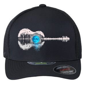 Guitar Lake Shadow Love Guitar Musician Flexfit Unipanel Trucker Cap