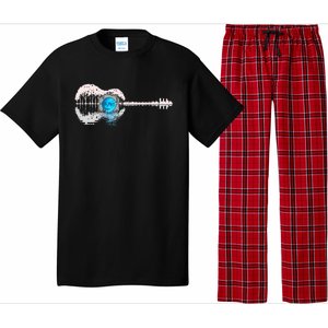 Guitar Lake Shadow Love Guitar Musician Pajama Set