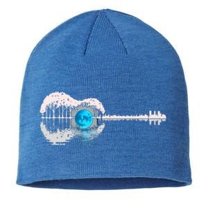 Guitar Lake Shadow Love Guitar Musician Sustainable Beanie