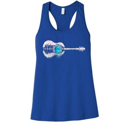 Guitar Lake Shadow Love Guitar Musician Women's Racerback Tank