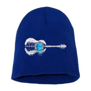 Guitar Lake Shadow Love Guitar Musician Short Acrylic Beanie